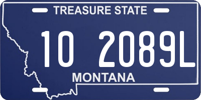 MT license plate 102089L