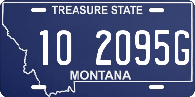 MT license plate 102095G