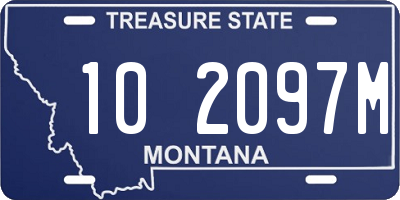 MT license plate 102097M