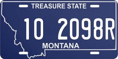 MT license plate 102098R