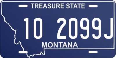 MT license plate 102099J