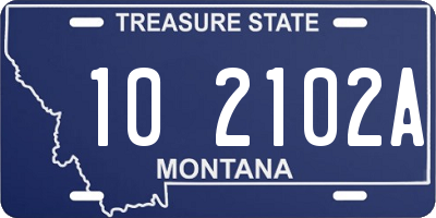MT license plate 102102A