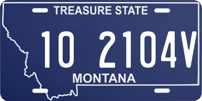 MT license plate 102104V