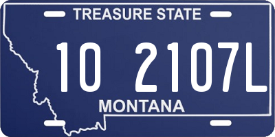 MT license plate 102107L