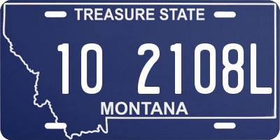 MT license plate 102108L