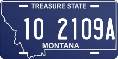 MT license plate 102109A