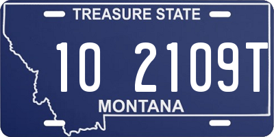 MT license plate 102109T