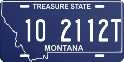 MT license plate 102112T