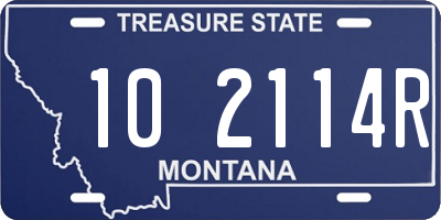 MT license plate 102114R