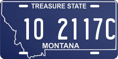 MT license plate 102117C