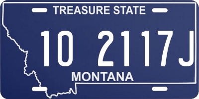 MT license plate 102117J