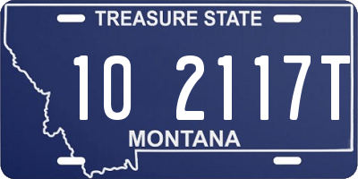 MT license plate 102117T