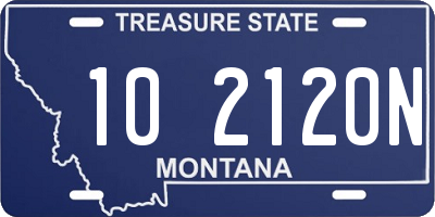 MT license plate 102120N