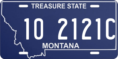 MT license plate 102121C