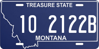 MT license plate 102122B