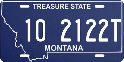 MT license plate 102122T