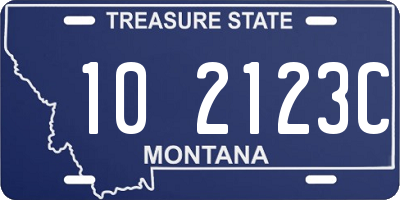 MT license plate 102123C