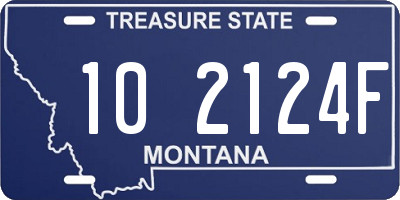 MT license plate 102124F