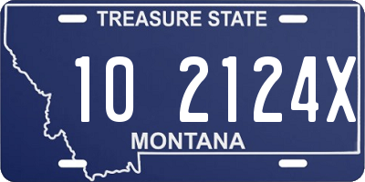 MT license plate 102124X