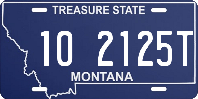 MT license plate 102125T