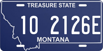 MT license plate 102126E