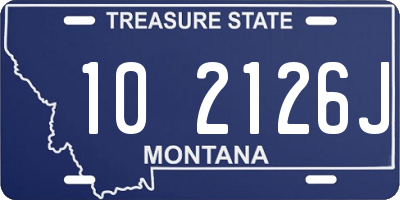 MT license plate 102126J