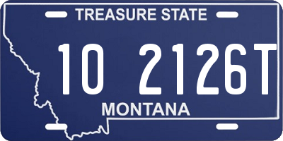 MT license plate 102126T