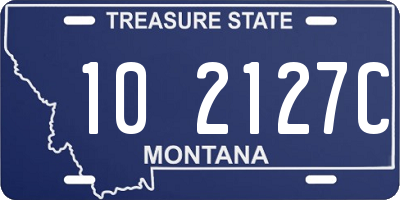 MT license plate 102127C