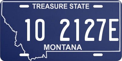 MT license plate 102127E