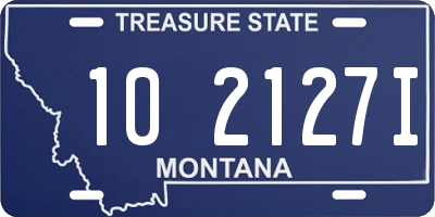 MT license plate 102127I