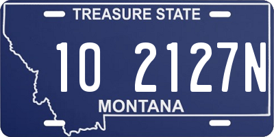 MT license plate 102127N