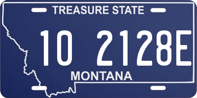 MT license plate 102128E