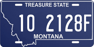 MT license plate 102128F