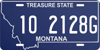 MT license plate 102128G