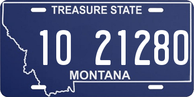 MT license plate 102128O