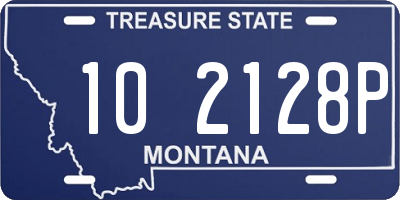 MT license plate 102128P