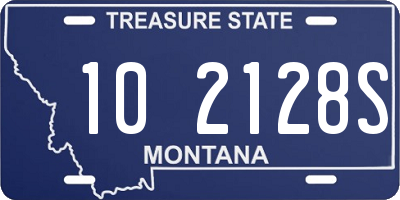 MT license plate 102128S