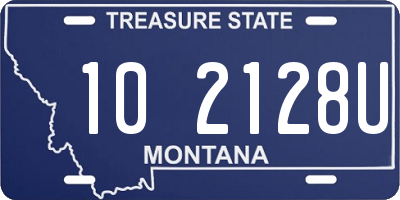 MT license plate 102128U