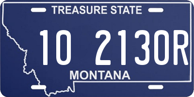 MT license plate 102130R