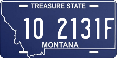 MT license plate 102131F