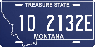 MT license plate 102132E