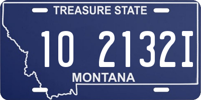 MT license plate 102132I