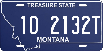 MT license plate 102132T