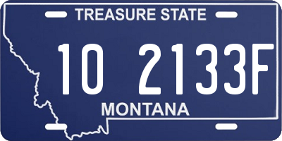 MT license plate 102133F