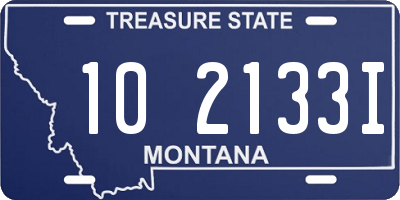 MT license plate 102133I