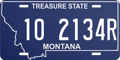 MT license plate 102134R