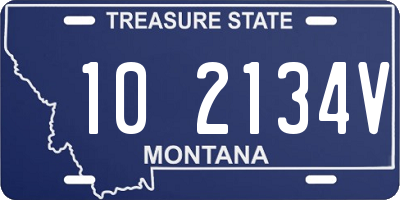 MT license plate 102134V