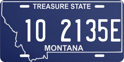 MT license plate 102135E