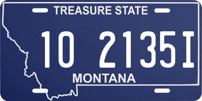 MT license plate 102135I