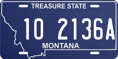 MT license plate 102136A